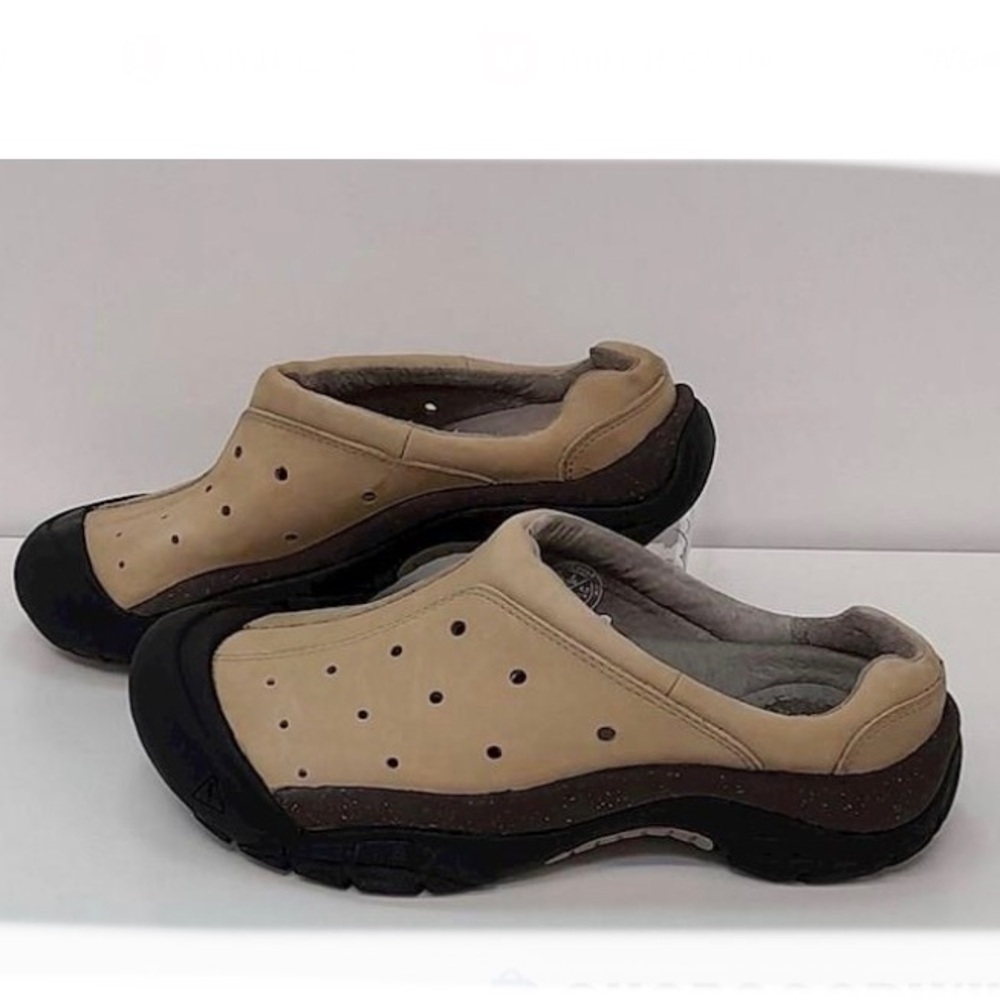 Keen Perforated Nubuck Slip On Slide Clog ~ Size 7